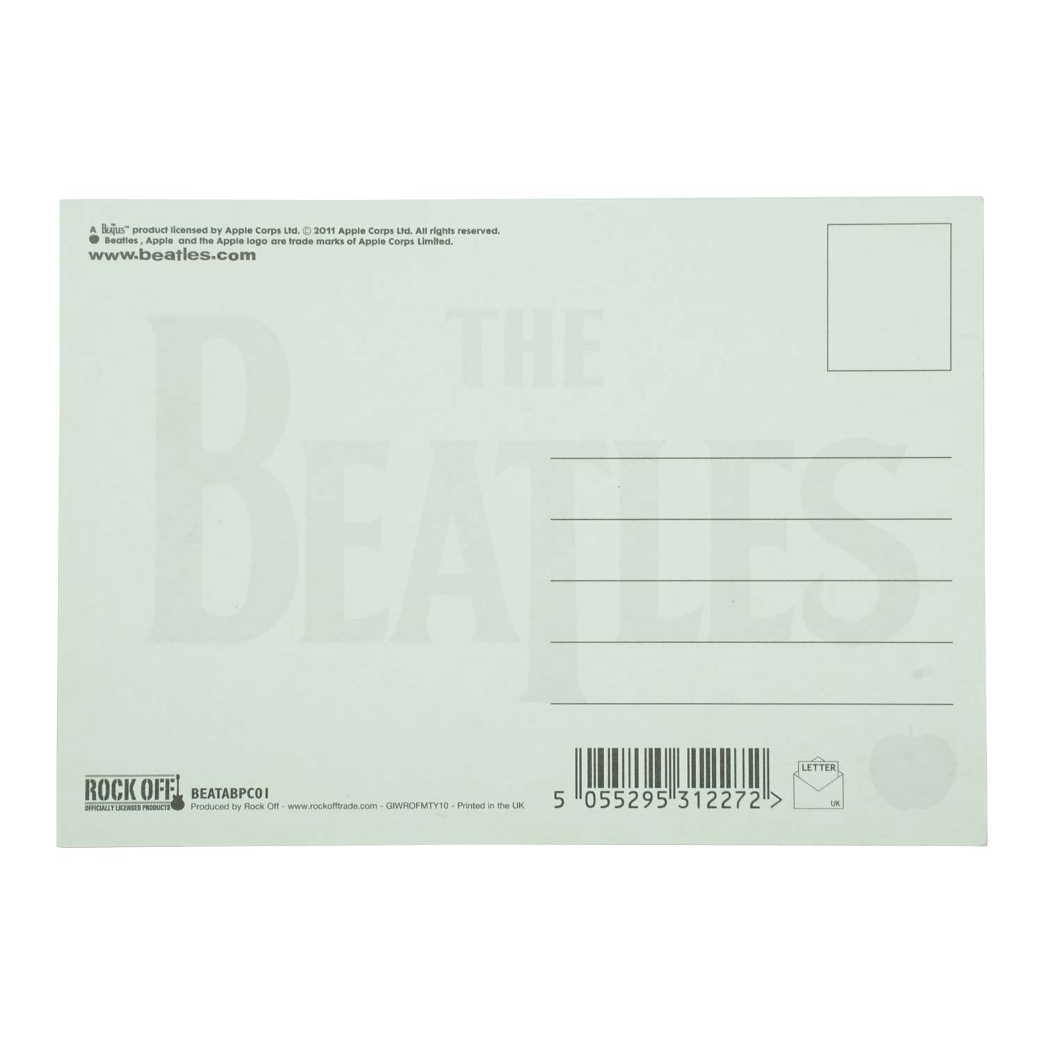 Beatles Abbey Road Crossing Post Card Back