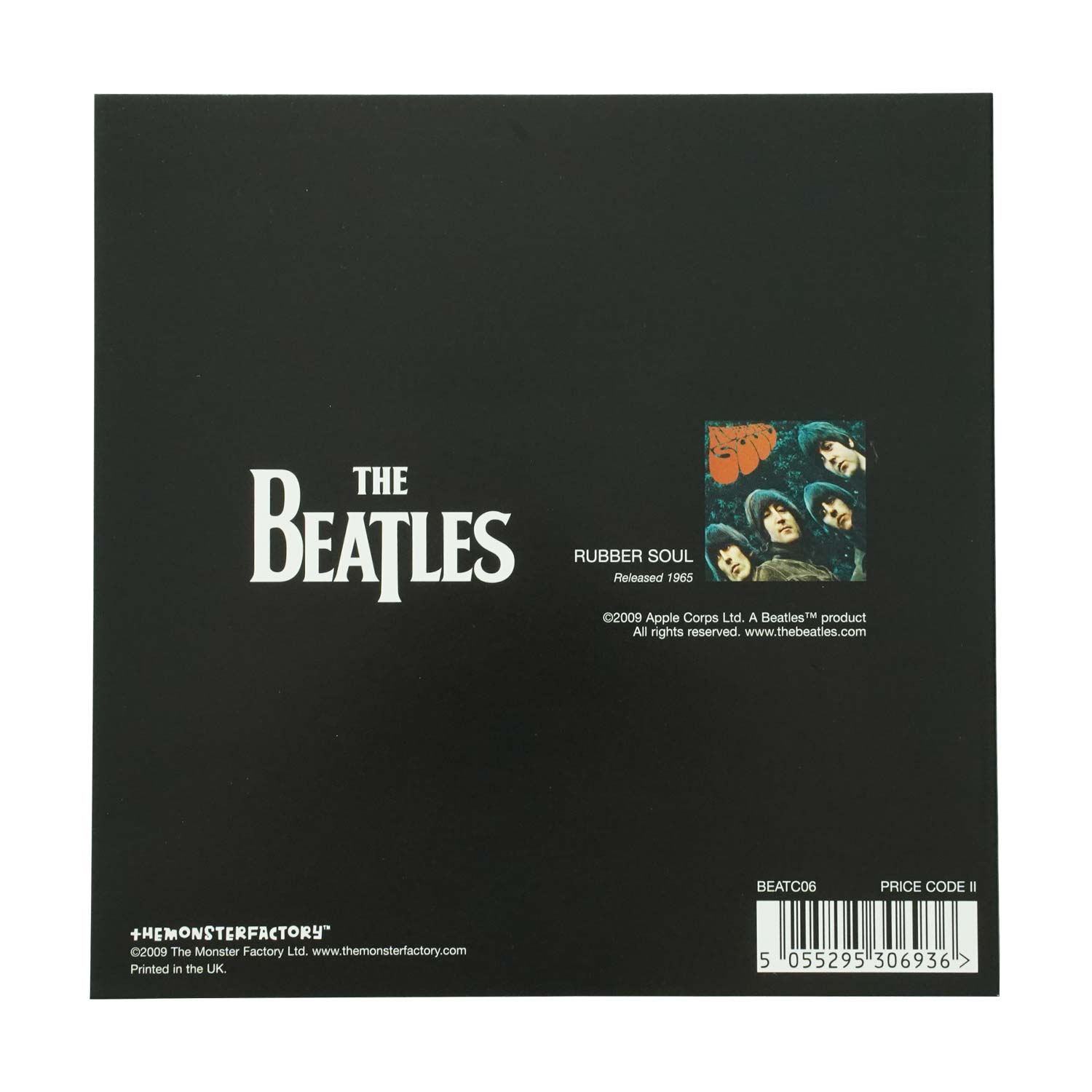 Beatles Rubber Soul Post Card Back