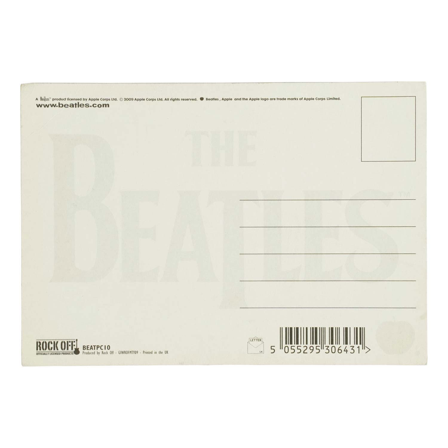 Beatles White Album Post Card Back