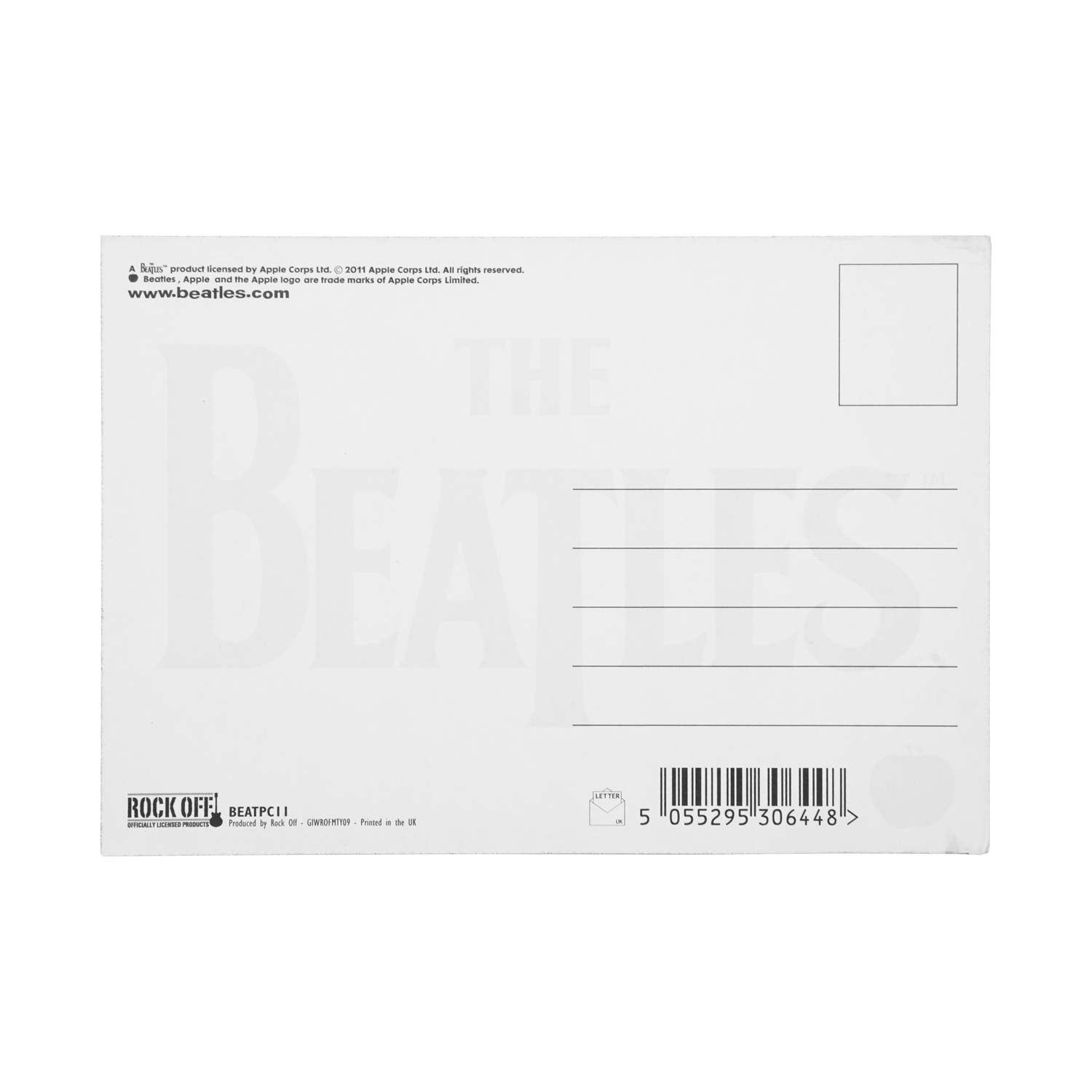Beatles Yellow Submarine Post Card Back