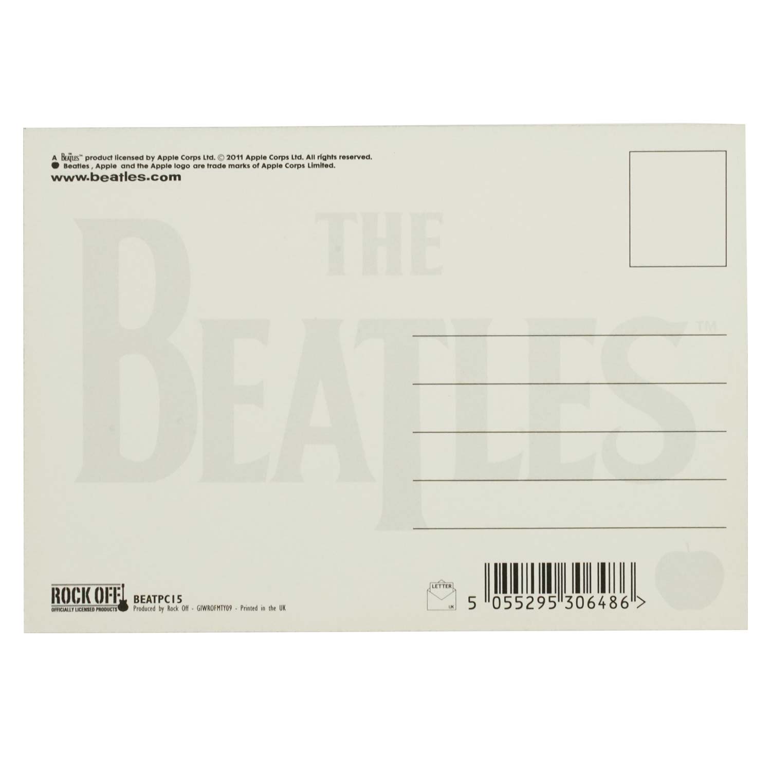 Beatles 1967-1970 Post Card Back
