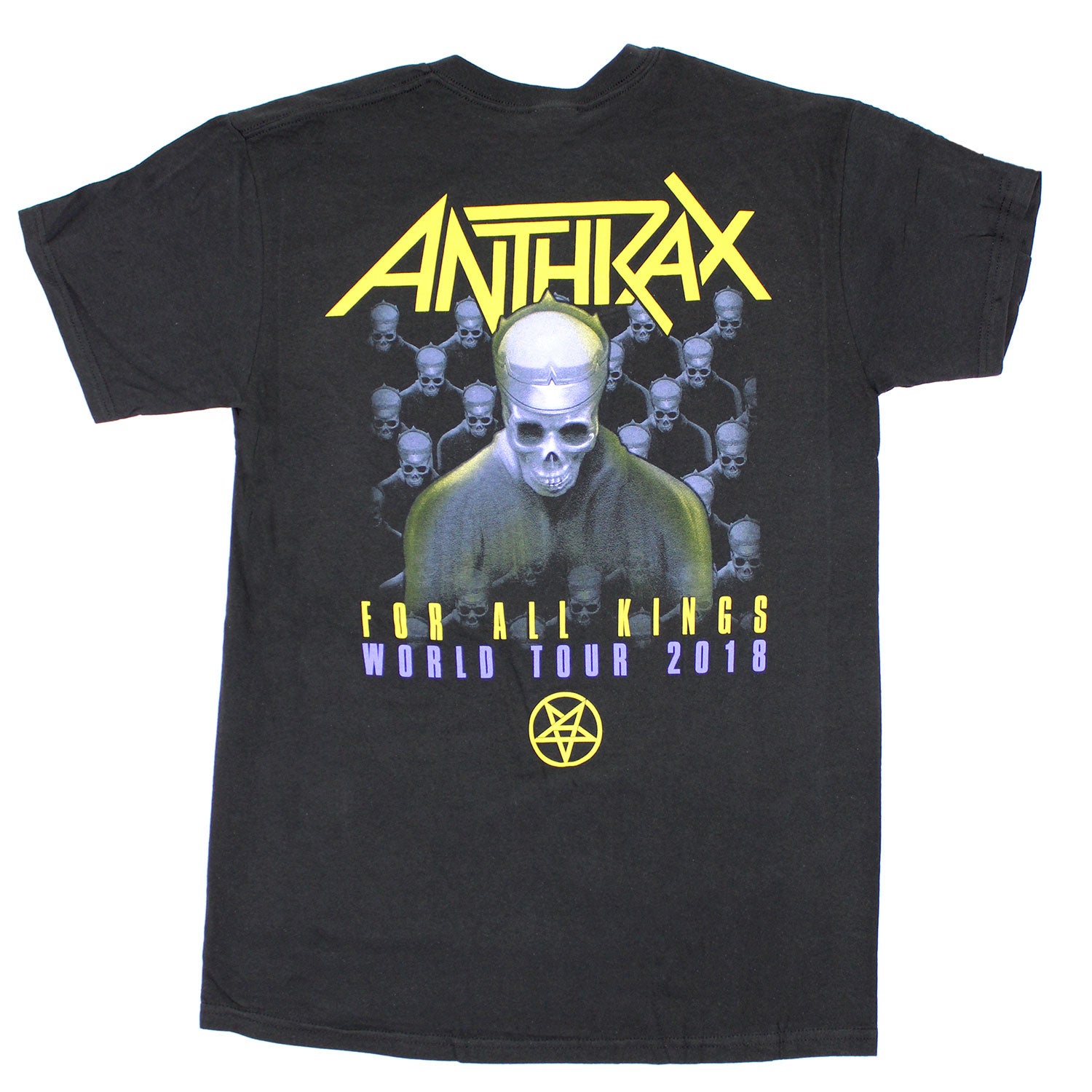 Anthrax Among The Kings World Tour 2018 Slim Fit T-shirt Back