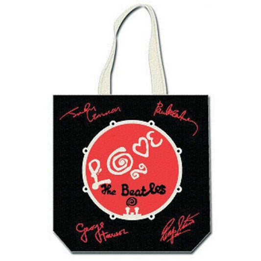 Beatles Love Drum (Back Print) Grocery Tote Front