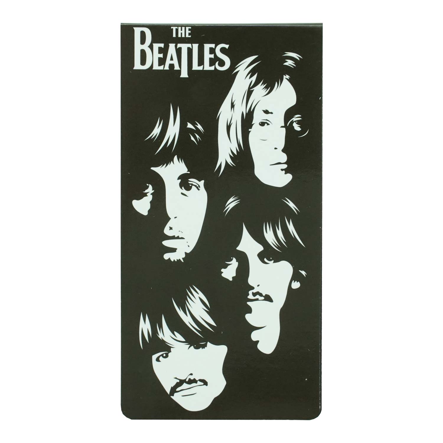 Beatles Illustrated Faces Magnetic Bookmark School Supplies Front