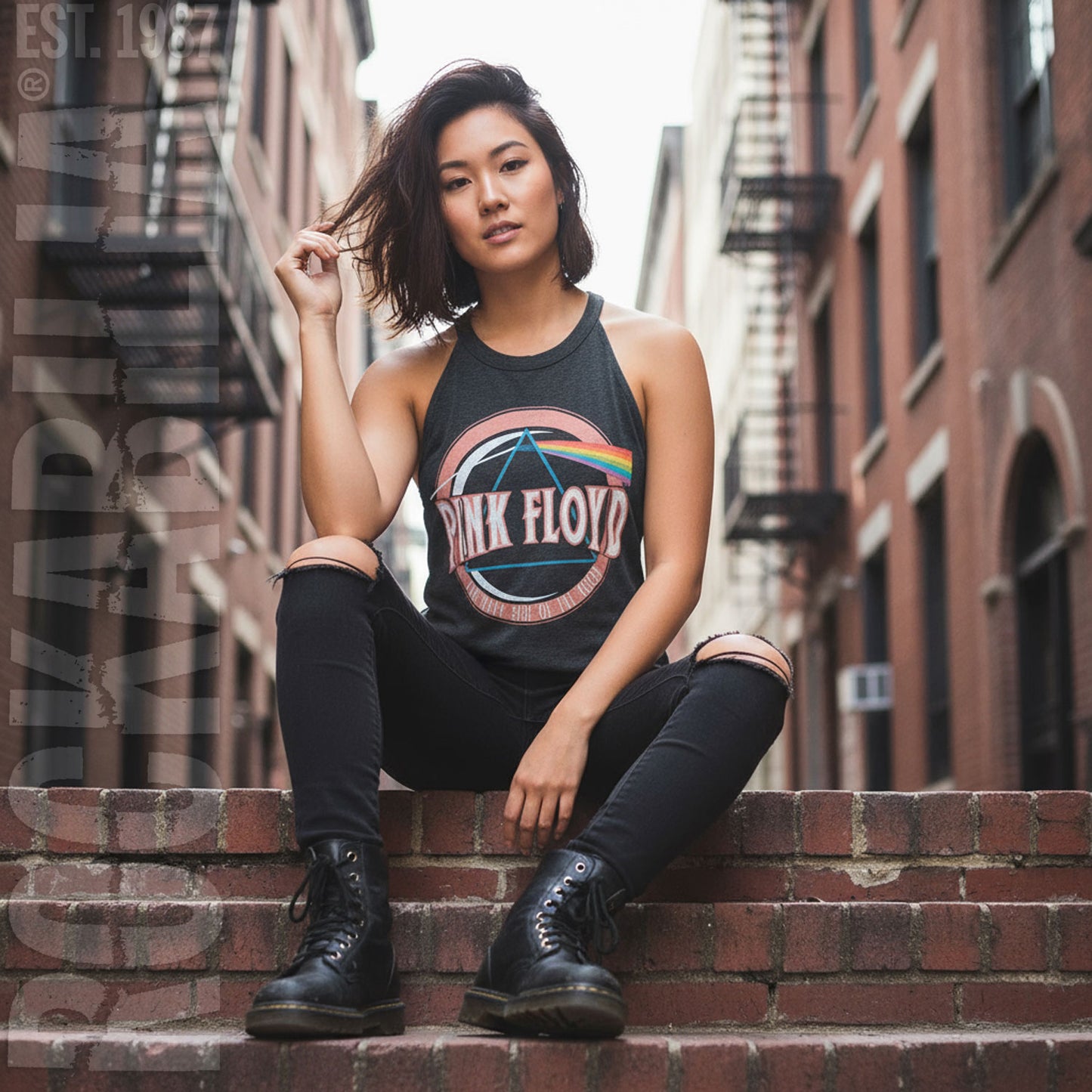 Pink Circle Womens Tank