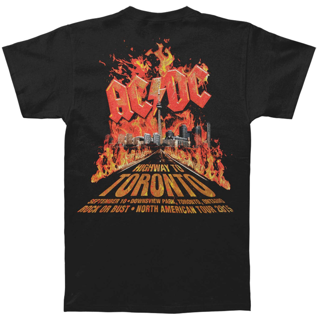 AC/DC 2015 Toronto Event T-shirt Back