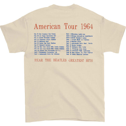 Beatles American Tour 1964 (Cream) Slim Fit T-shirt Back