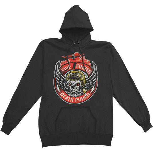 Five Finger Death Punch Bomber Patch Hooded Sweatshirt Front