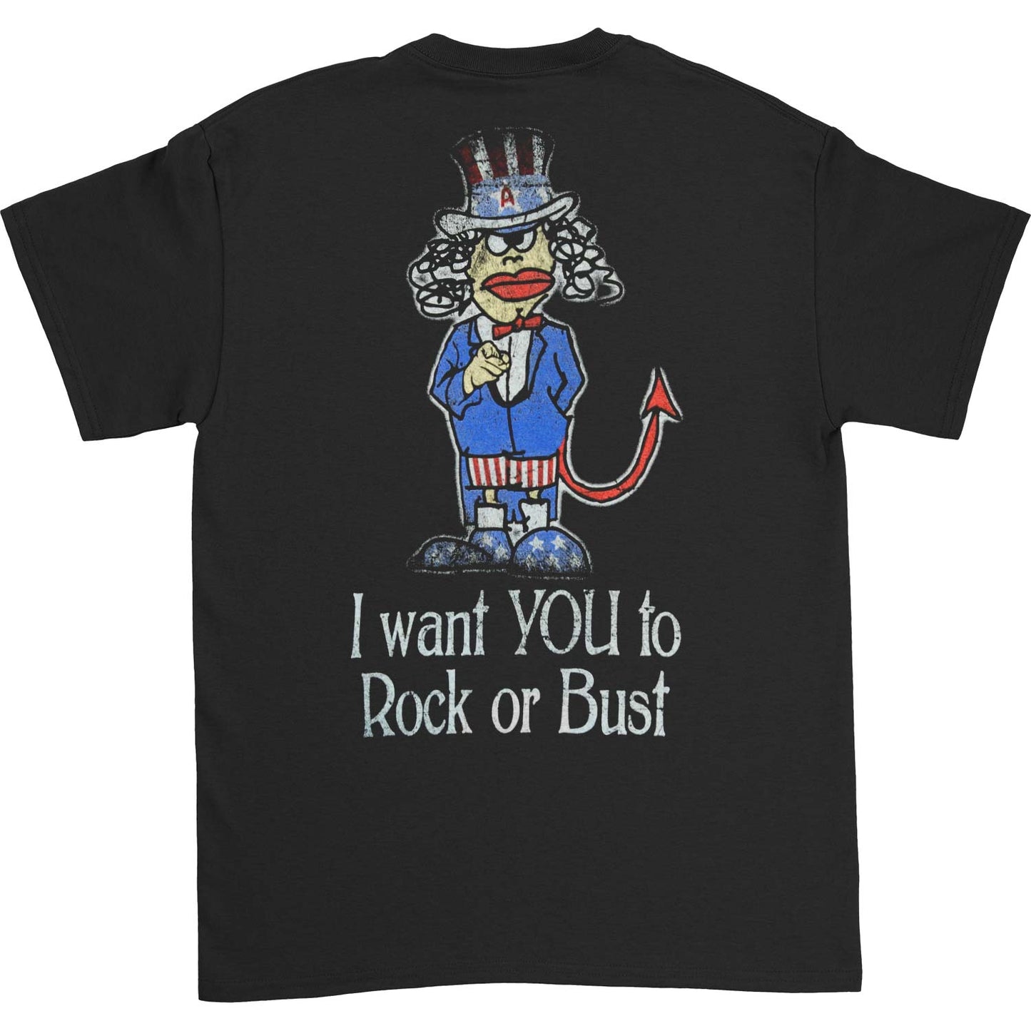 AC/DC Back In The Red White & Blue Tee T-shirt Back