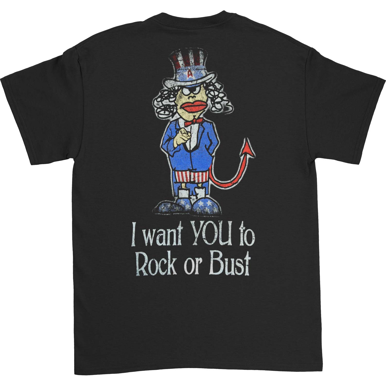 AC/DC Back In The Red White & Blue Tee T-shirt Back