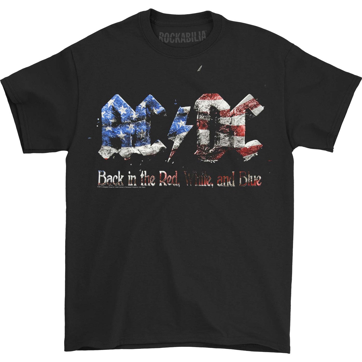 AC/DC Back In The Red White & Blue Tee T-shirt Front