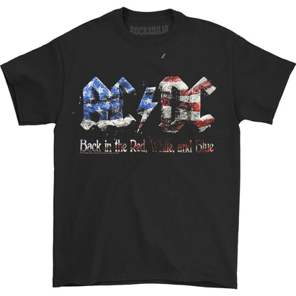 AC/DC Back In The Red White & Blue Tee T-shirt Front