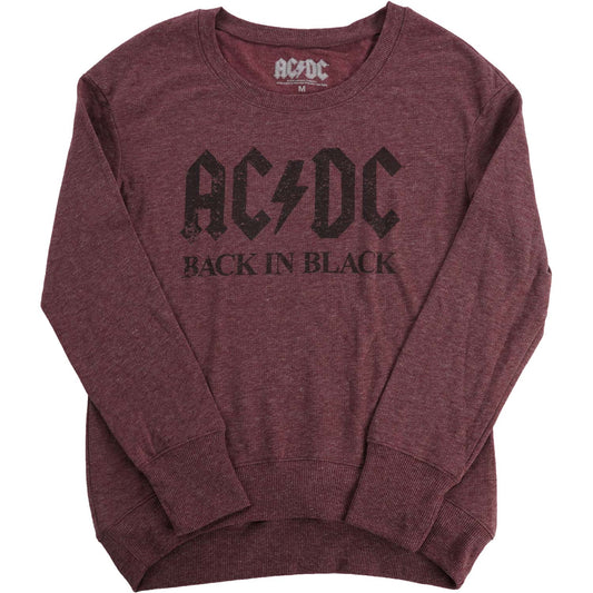 AC/DC Back In Black Girls Jr Sweatshirt Front