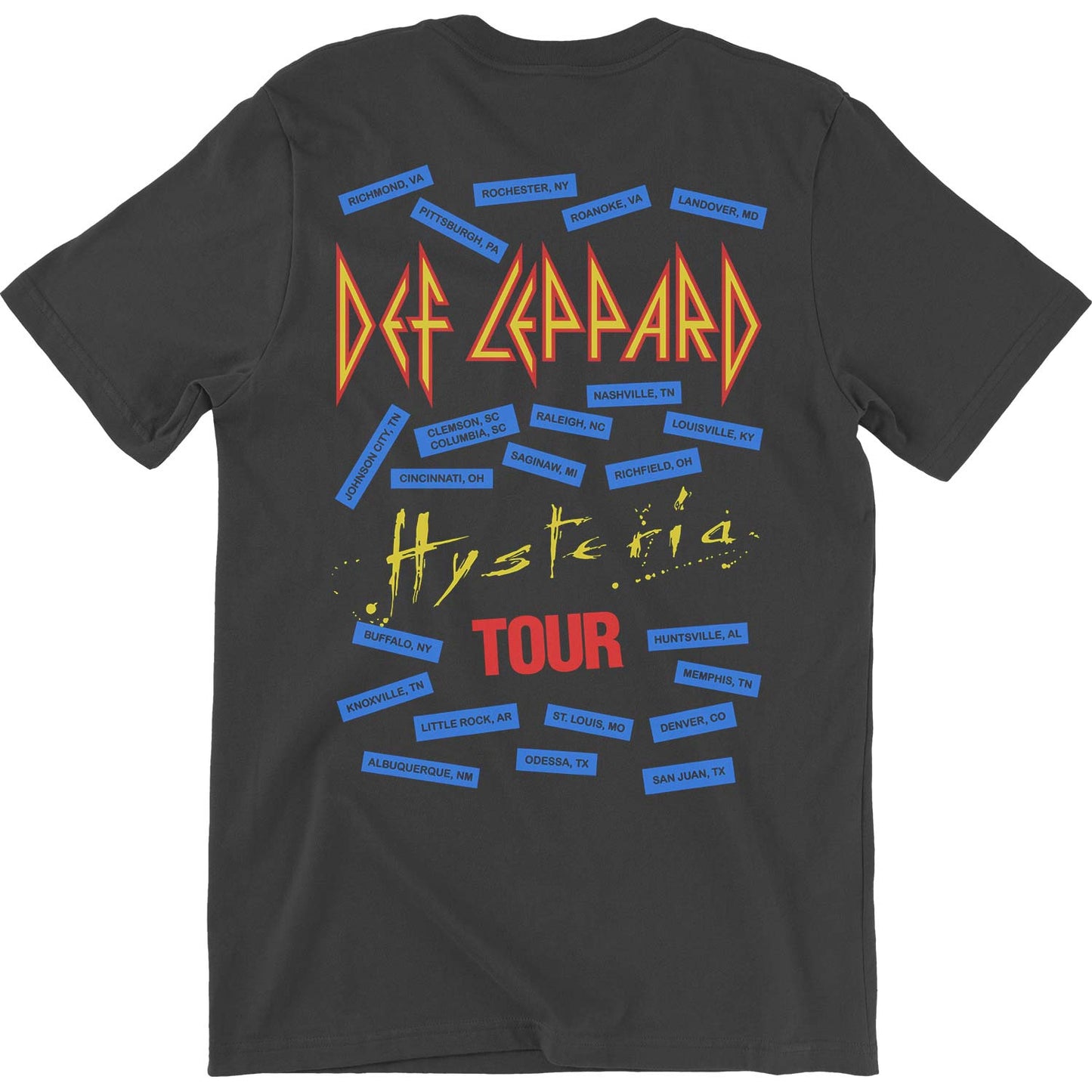 Def Leppard Hysteria Tour Slim Fit T-shirt Back