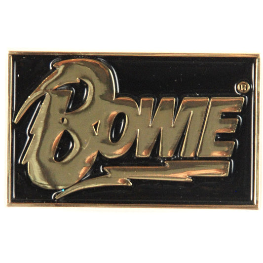David Bowie Rectangle Lapel Pin Pewter Pin Badge