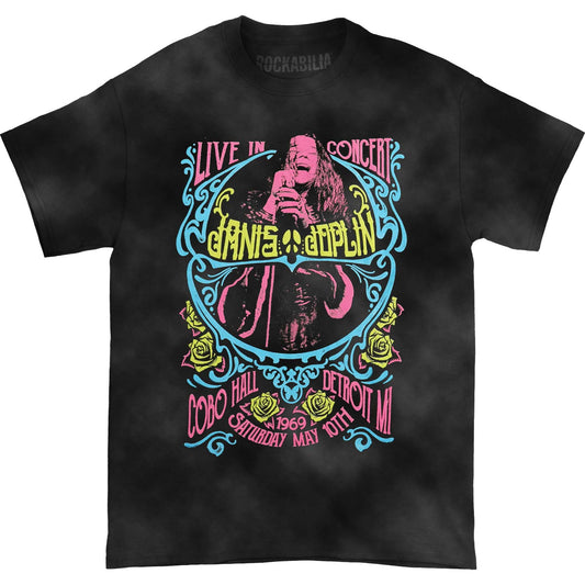 Janis Joplin Charlotte 69 Blacklight Tie Dye T-shirt Front