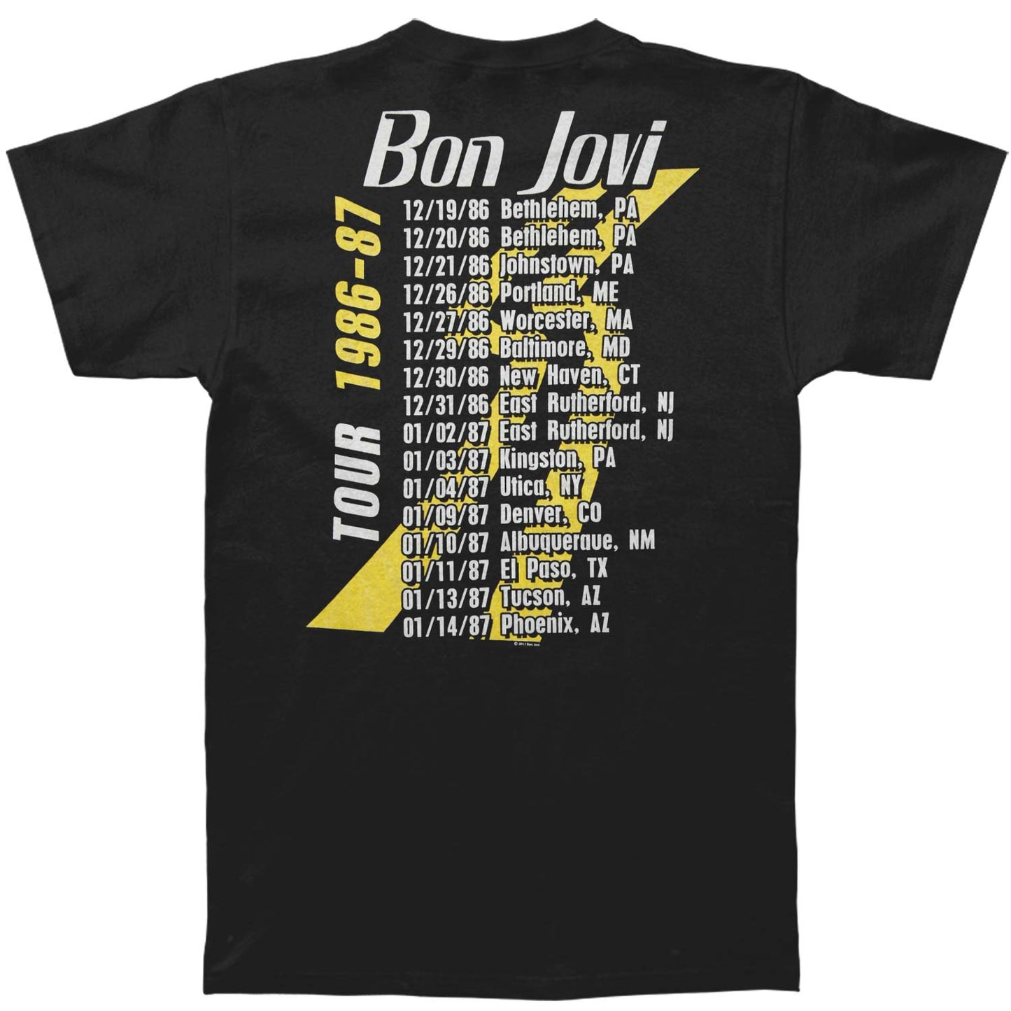 Bon Jovi SSW Tour T-shirt Back