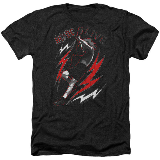 AC/DC AC/DC Live Adult Heather 40% Poly T-shirt