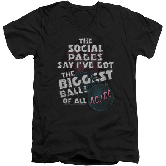 AC/DC AC/DC Big Balls Adult V-Neck Slim Fit T-shirt