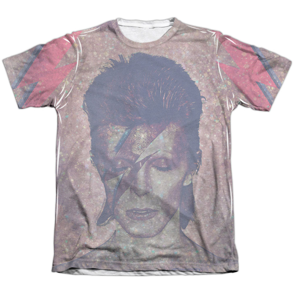 David Bowie Glam 65% Poly Front/Back Print Sublimation T-shirt