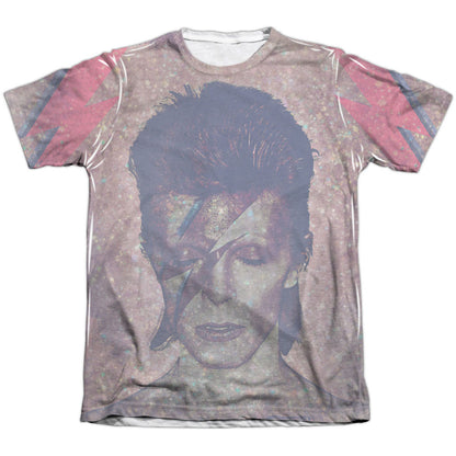 David Bowie Glam 65% Poly Front/Back Print Sublimation T-shirt