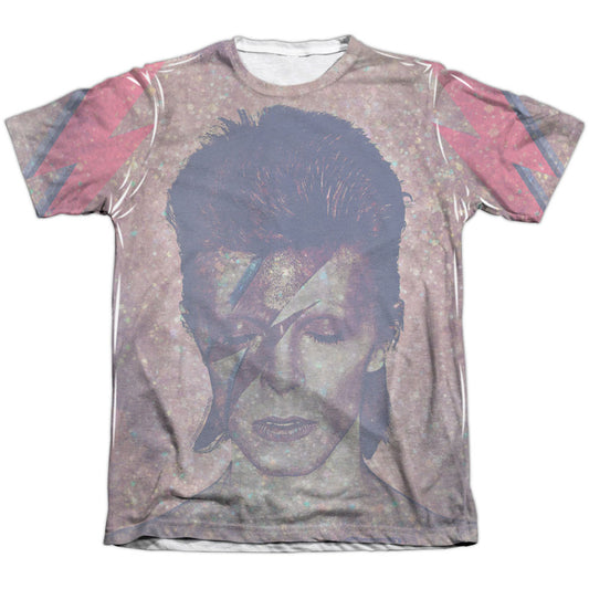 David Bowie Glam 65% Poly Front/Back Print Sublimation T-shirt