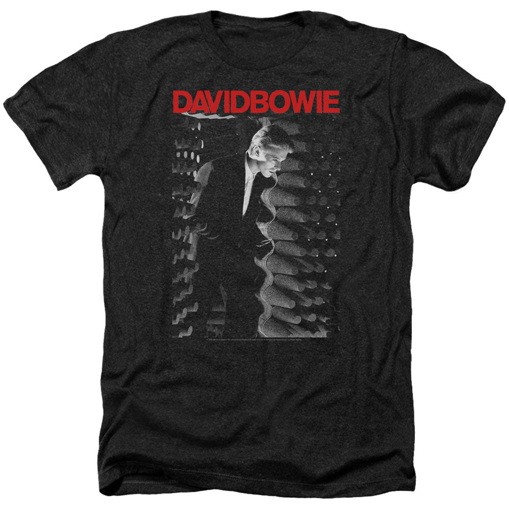 David Bowie Station To Station Adult Heather 40% Poly T-shirt Front