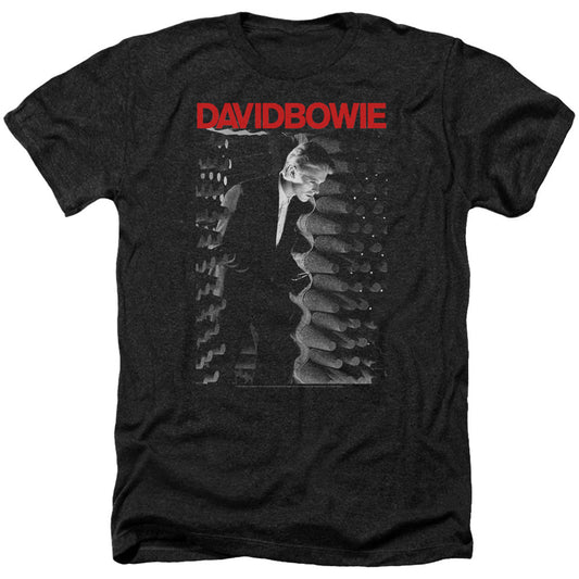 David Bowie Station To Station Adult Heather 40% Poly T-shirt Front