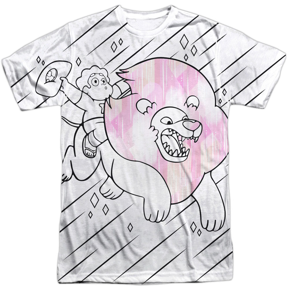 Steven Universe Stev And Lion 100% Poly Sublimation T-shirt