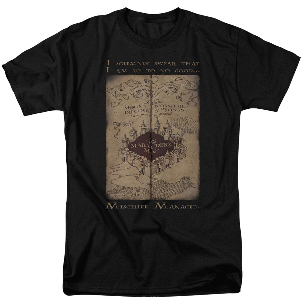 Harry Potter Harry Potter Marauder's Map Words Adult T-shirt
