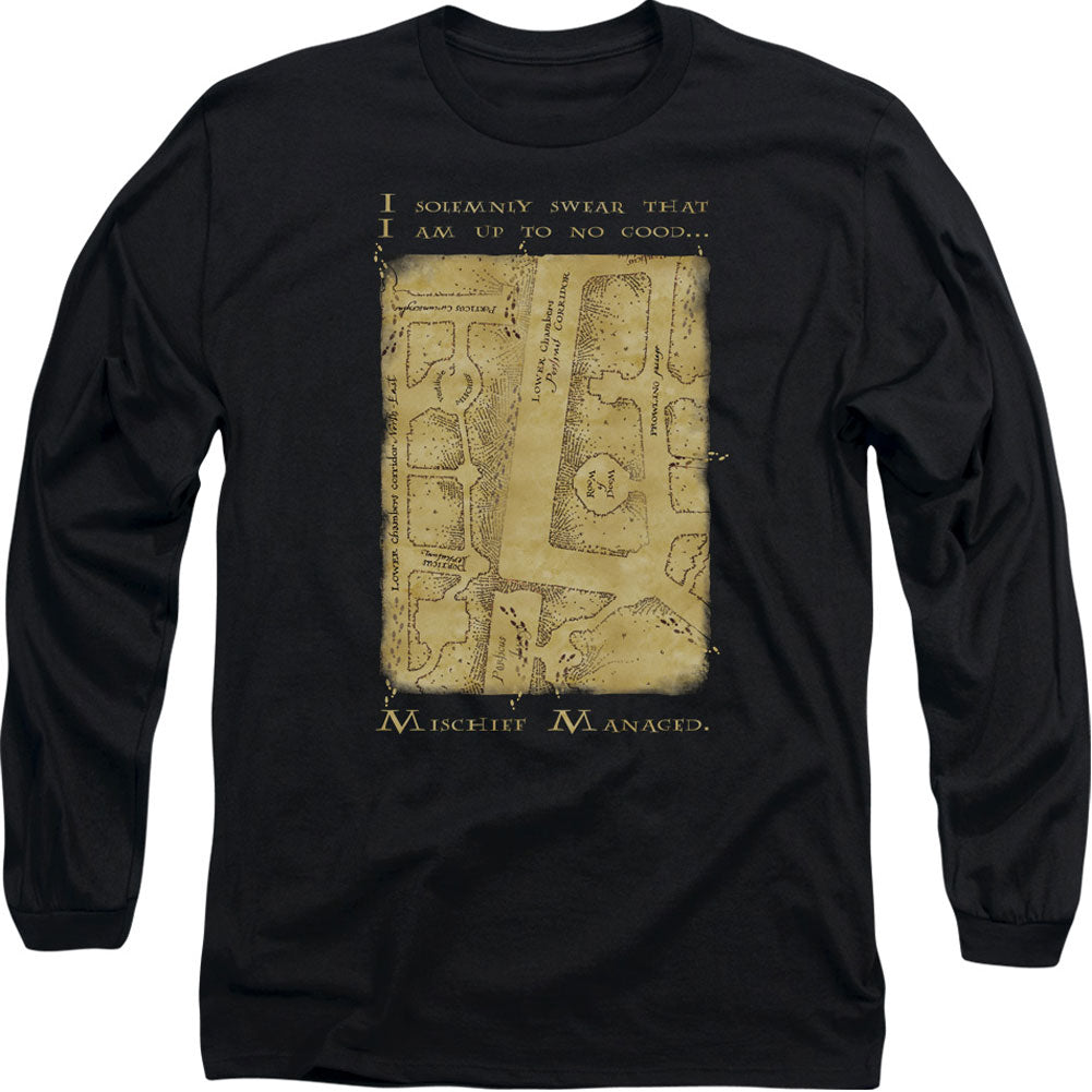 Harry Potter Marauder's Map Interior Words Long Sleeve