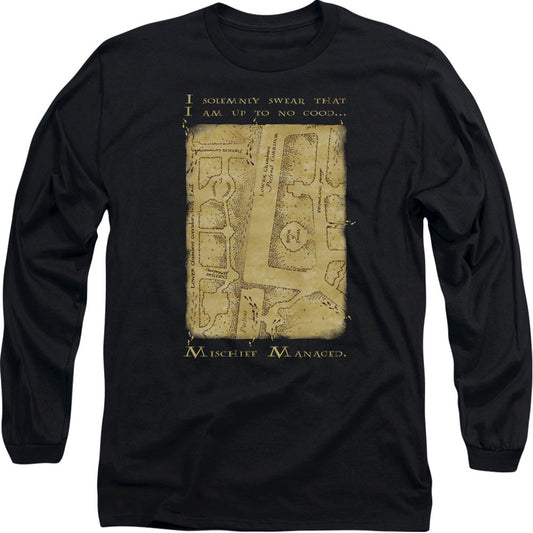 Harry Potter Marauder's Map Interior Words Long Sleeve