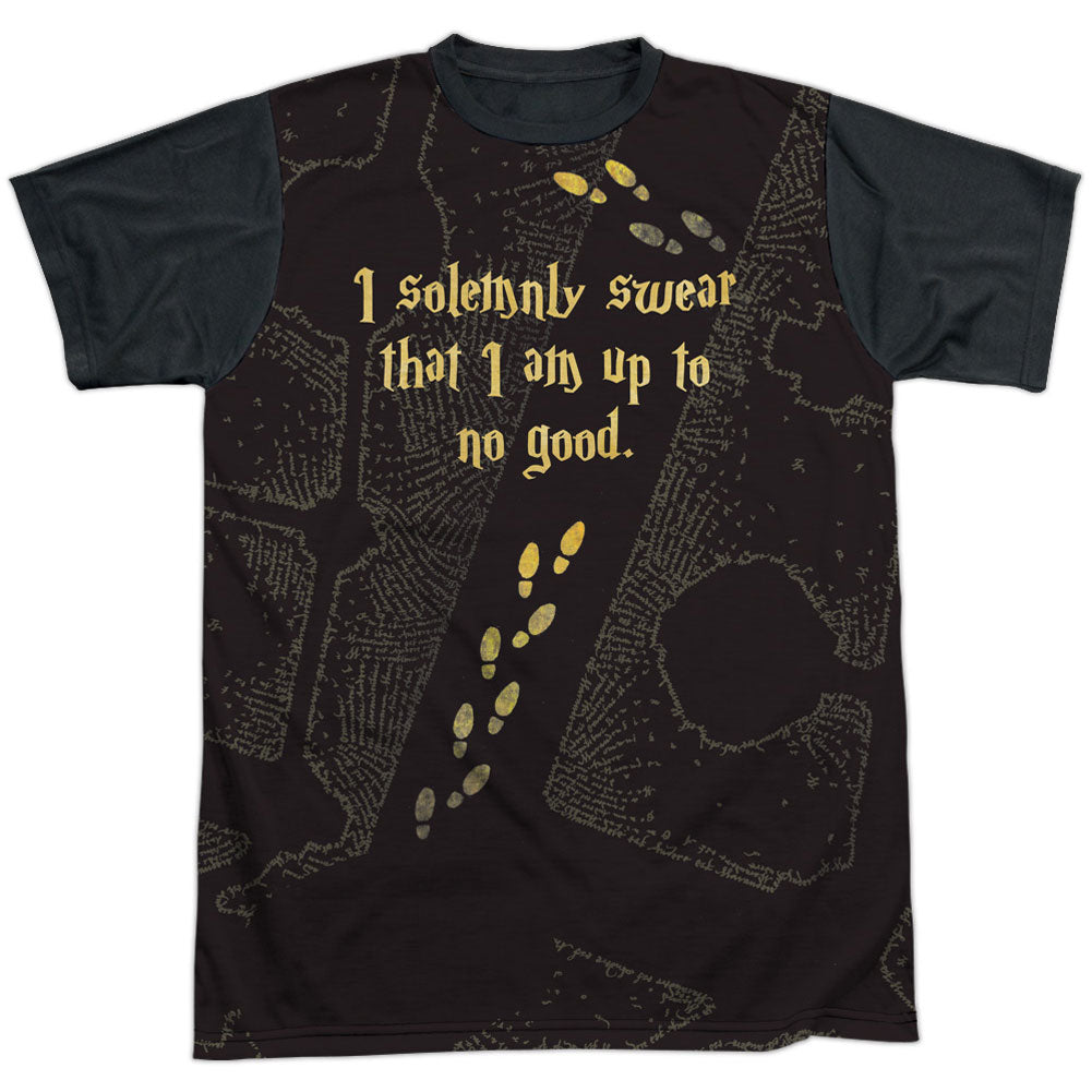 Marauder's Map Black Back 100% Poly Sublimation T-shirt