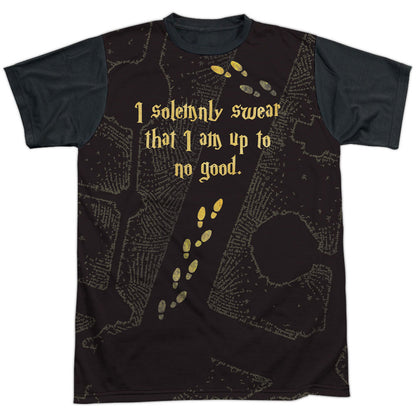 Marauder's Map Black Back 100% Poly Sublimation T-shirt