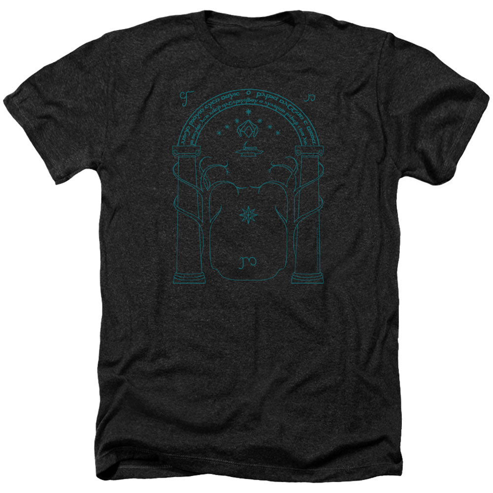 Lord Of The Rings Doors Of Durin Adult Heather 40% Poly T-shirt