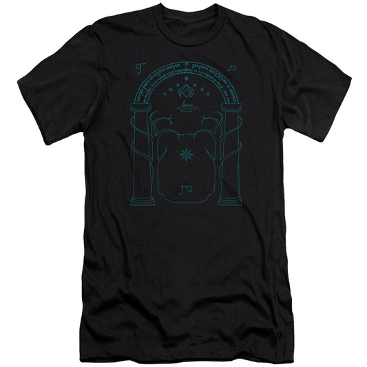 Lord Of The Rings Doors Of Durin Premium Canvas Brand Slim Fit T-shirt