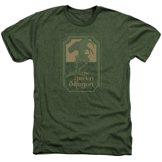 Lord Of The Rings Green Dragon Tavern Adult Heather 40% Poly T-shirt