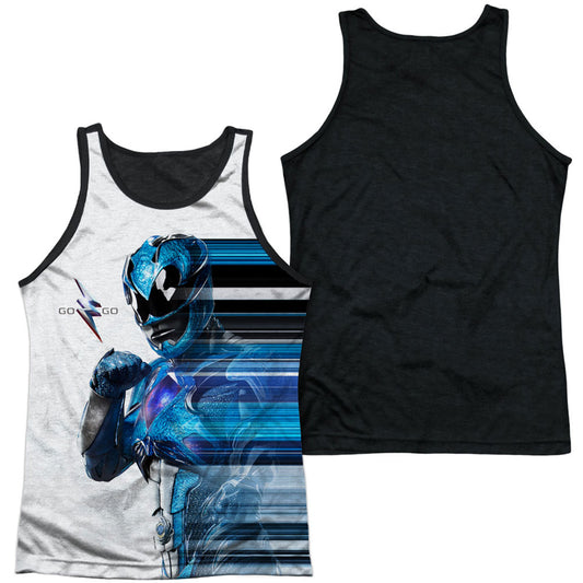 Power Rangers Blue Streak Black Back Mens Tank