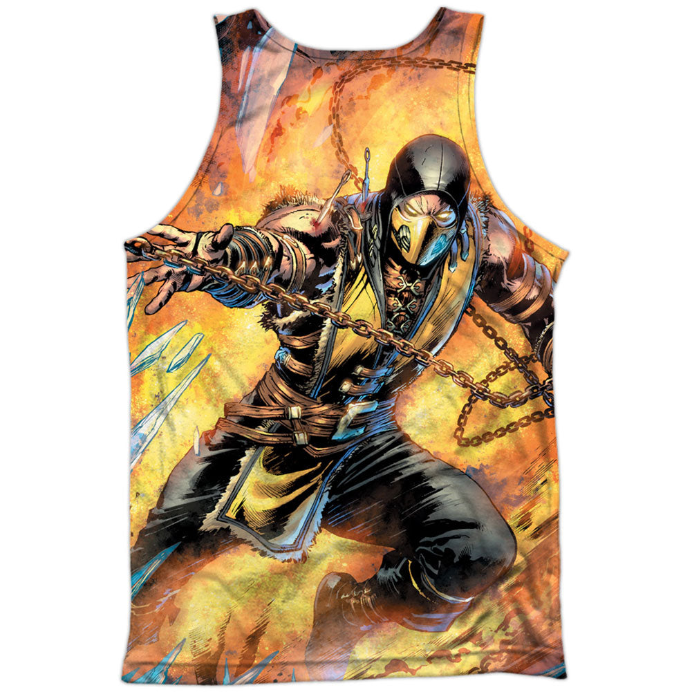 Mortal Kombat Kombat Comic 100% Poly Front/Back Print Mens Tank