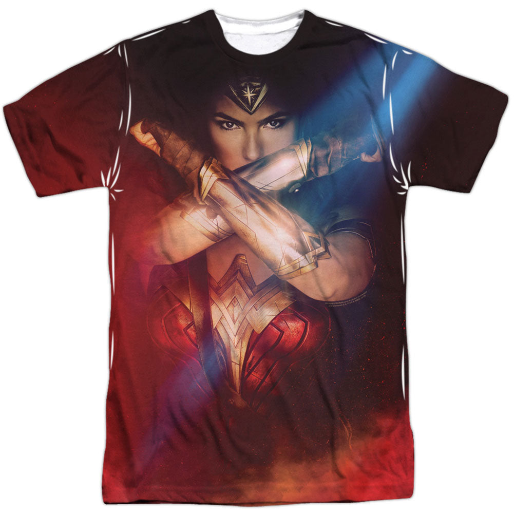 Wonder Woman Arms Crossed 100% Poly Front/Back Print Sublimation T-shirt