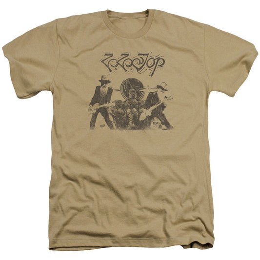 ZZ Top ZZ Top First Album Adult Heather 40% Poly T-shirt
