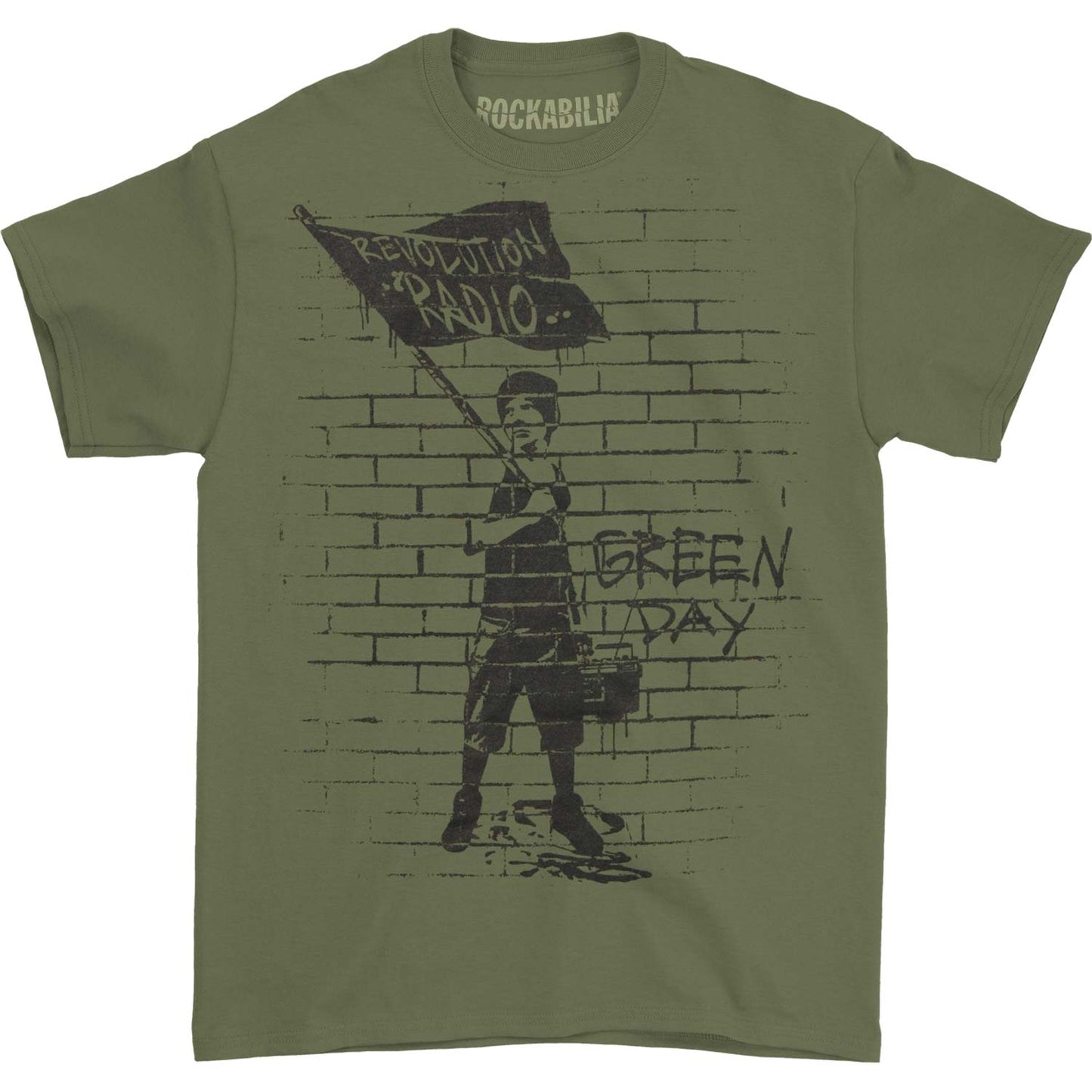 Green Day Flag Boy Tee T-shirt Front