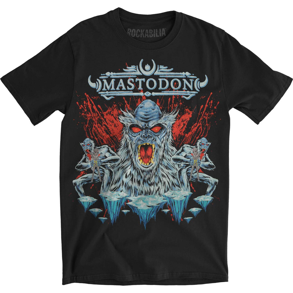 Mastodon Sasquatch and Aliens Blood Slim Fit T-shirt Front