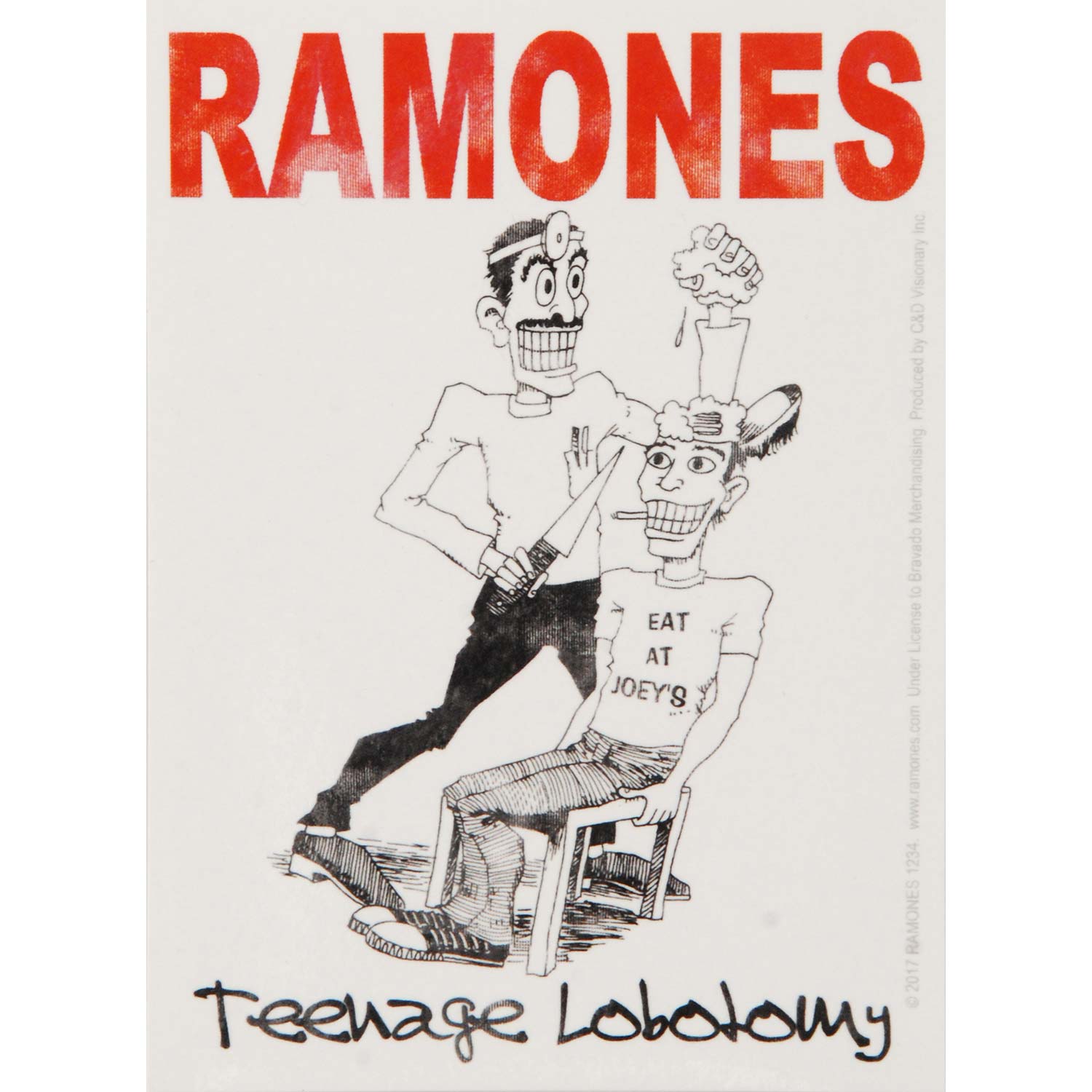 Ramones Teenage Lobotomy Sticker Front