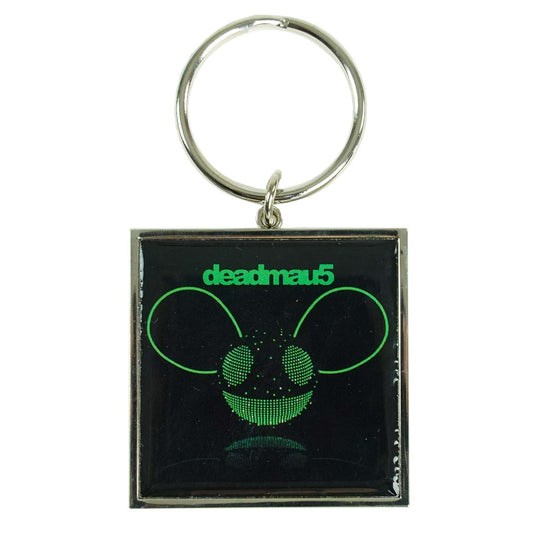 Deadmau5 Green Head Metal Key Chain Front