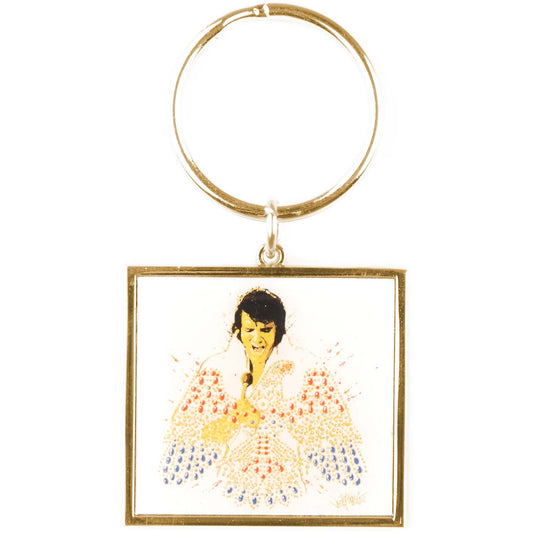 Elvis Presley American Eagle Metal Key Chain Front