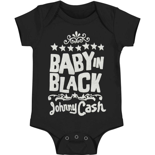 Johnny Cash Baby In Black Bodysuit Front