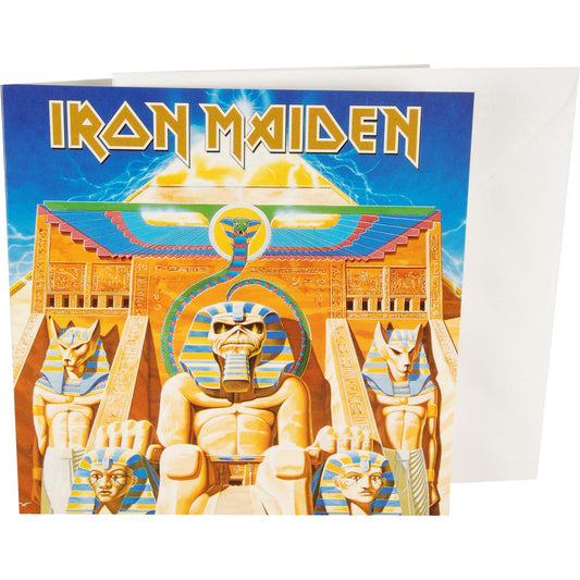 Iron Maiden Power Slave Greeting Card Front