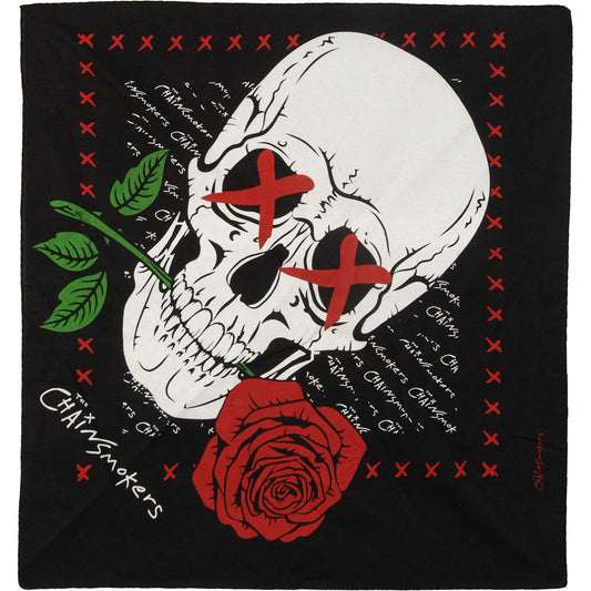 Chainsmokers Skull Bandana Front