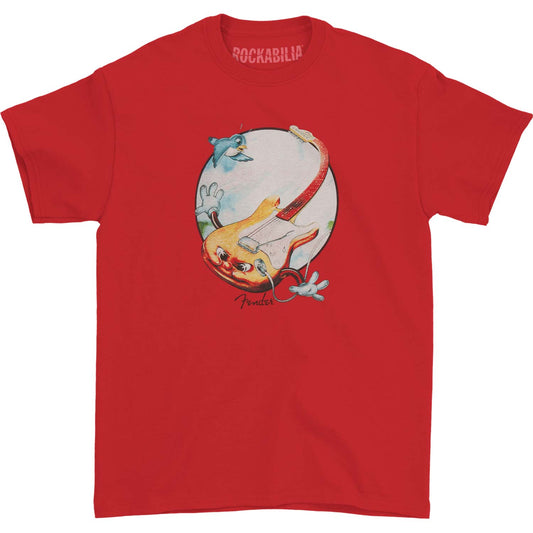 Fender Flying Guitar Red Youth T T-shirt Front